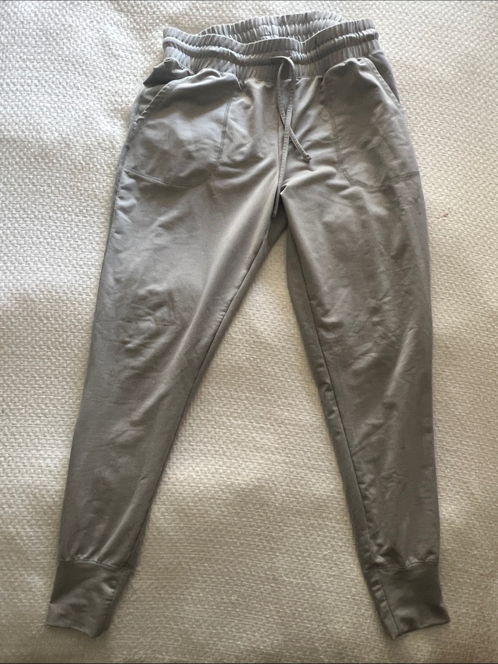 Puma Women's Light Gray Drawstring Jogger Pants